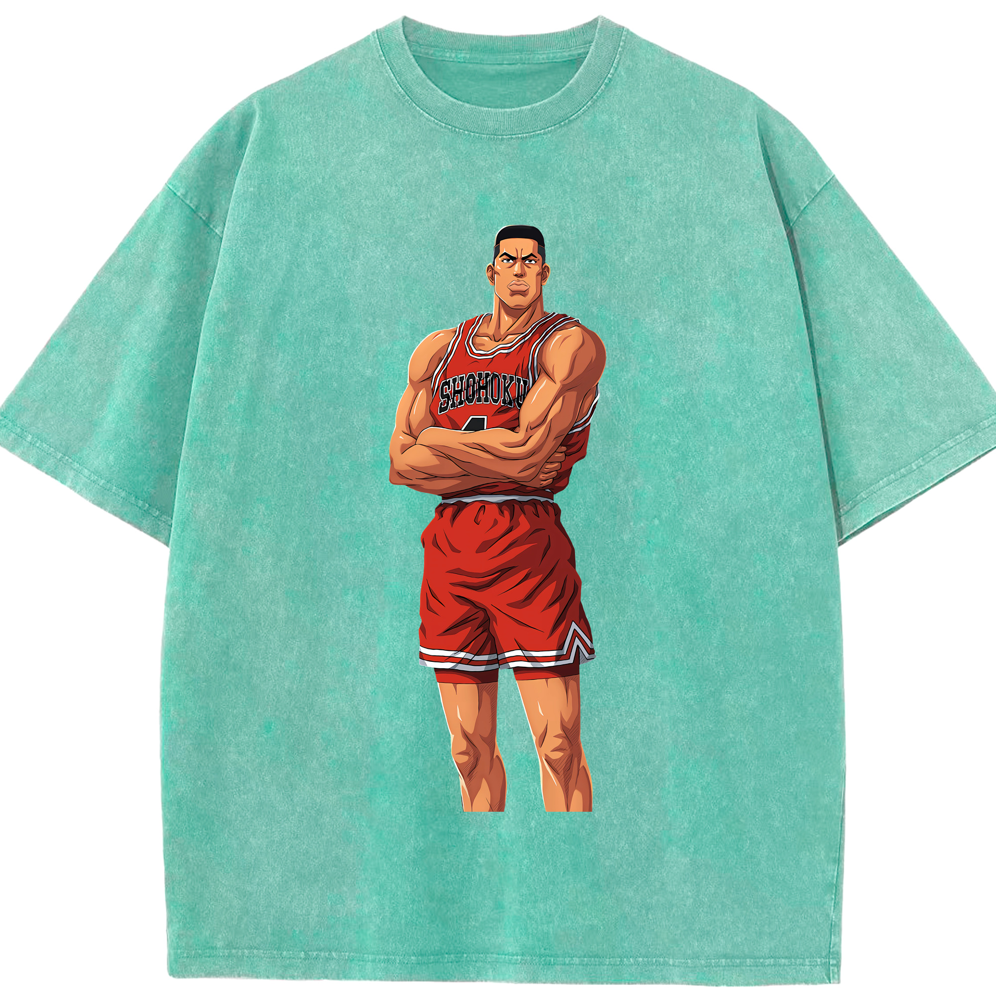 （画像用） SLAM DUNK／スラムダンク 綿100% ヴィンテージ風 半袖Tシャツ（フロントプリント）